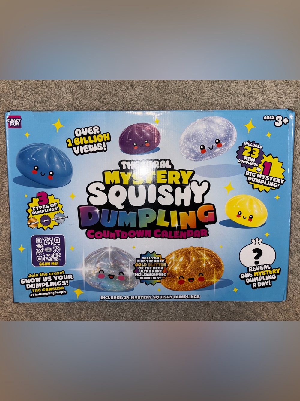 🔥AUTHENTIC & SEALED RMS Crazy Fun Viral Mystery Squishy Dumpling Advent Calendar